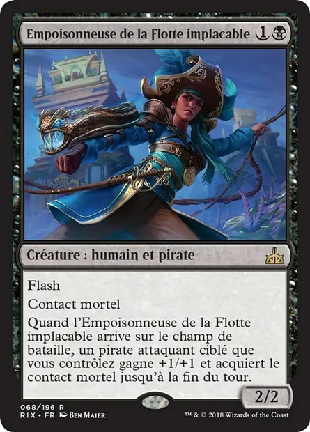 Empoisonneuse de la Flotte implacable, carte Magic RIX 68 — extension Les combattants d'Ixalan