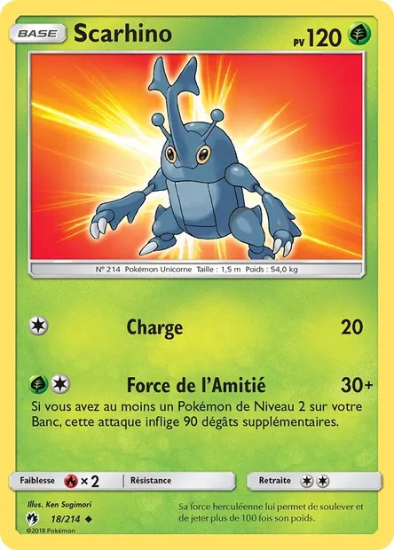 Scarhino, carte Pokémon LOT 18 — extension Tonnerre Perdu