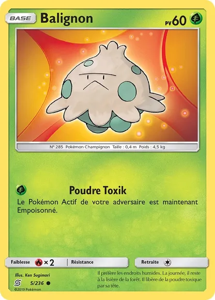 Balignon, carte Pokémon UNM 5 — extension Harmonie des Esprits