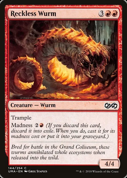 Reckless Wurm, Magic card UMA 144 — Ultimate Masters set