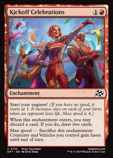 Kickoff Celebrations, Magic card DFT 135 — Aetherdrift set