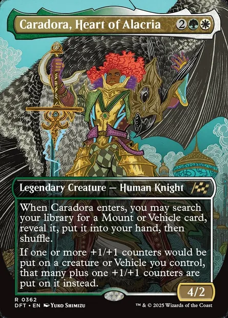 Caradora, Heart of Alacria, Magic card DFT 362 — Aetherdrift set