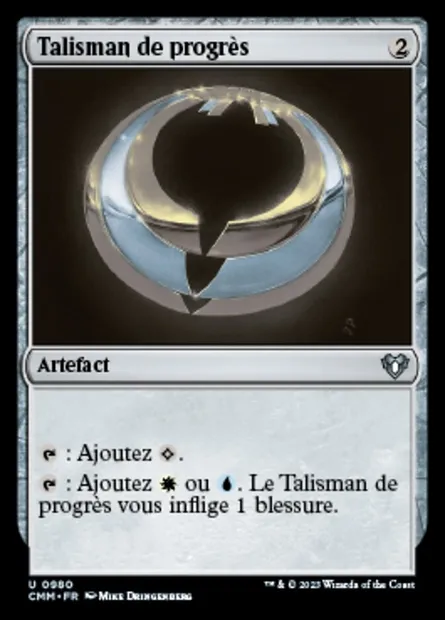 Talisman de progrès, carte Magic CMM 980 — extension Commander Masters