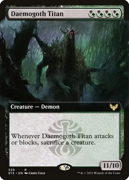 Daemogoth Titan, Magic card STX 339 — Strixhaven: School of Mages set