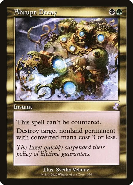 Abrupt Decay, Magic card TSR 370 — Time Spiral Remastered set