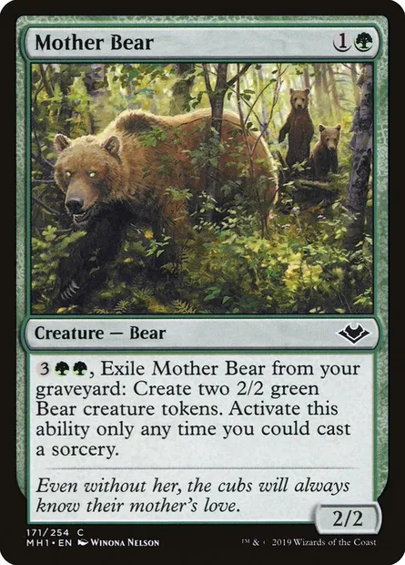 Mother Bear, Magic card MH1 171 — Modern Horizons set