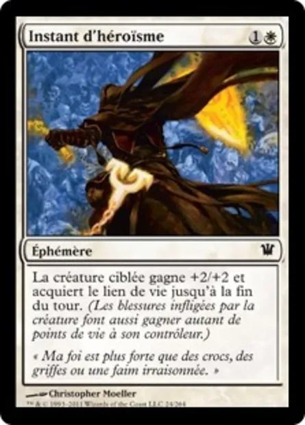 Instant d'héroïsme, carte Magic ISD 24 — extension Innistrad