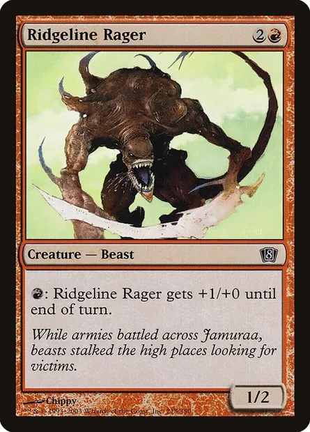 Ridgeline Rager, Magic card 8ED 215★ — Eighth Edition set