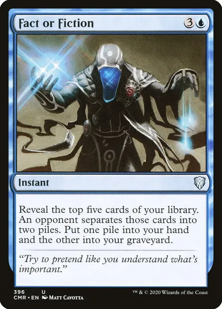 Fact or Fiction, Magic card CMR 396 — Commander Legends set