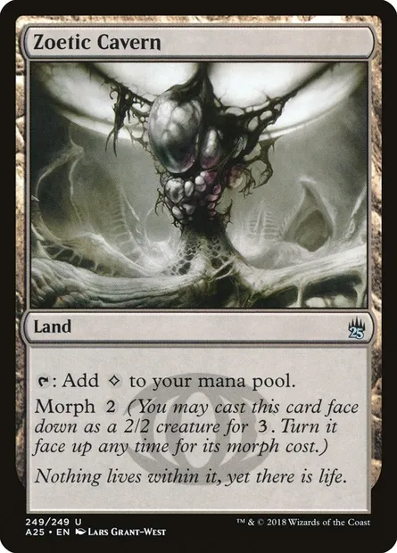 Caverne zoécite, carte Magic A25 249 — extension Masters 25