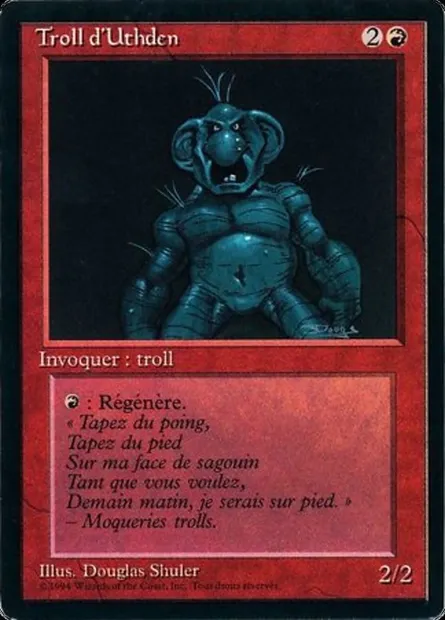 Uthden Troll, Magic card FBB 182 — Foreign Black Border set