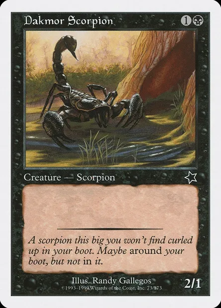 Dakmor Scorpion, Magic card S99 73 — Starter 1999 set