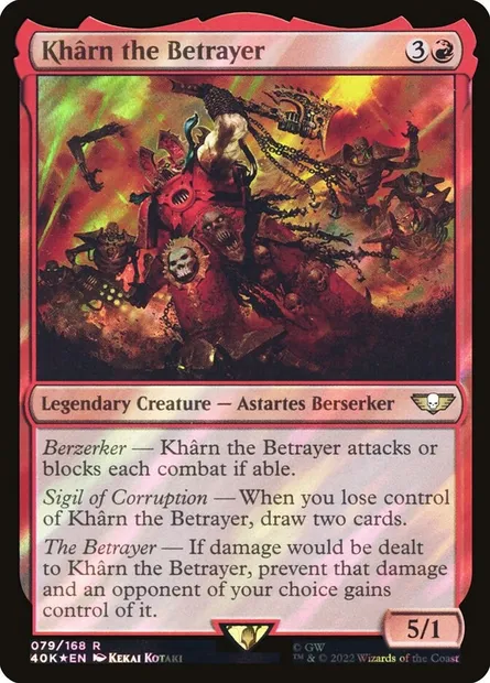Khârn the Betrayer, Magic card 40K 79★ — Warhammer 40,000 Commander set