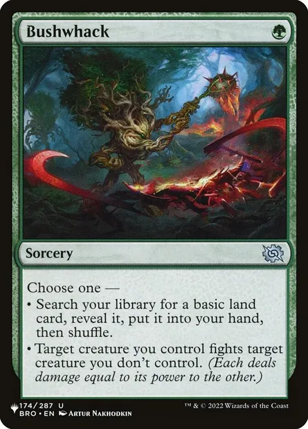 Bushwhack, Magic card PLST BRO-174 — The List set