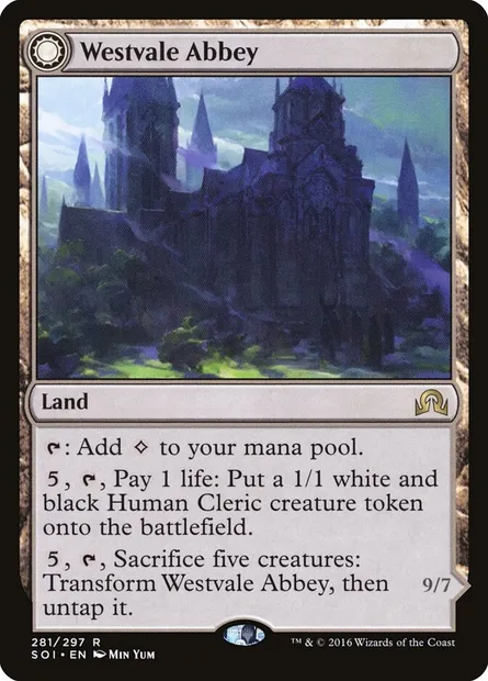 Westvale Abbey // Ormendahl, Profane Prince, Magic card SOI 281 — Shadows over Innistrad set