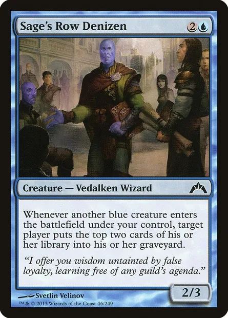 Sage's Row Denizen, Magic card GTC 46 — Gatecrash set