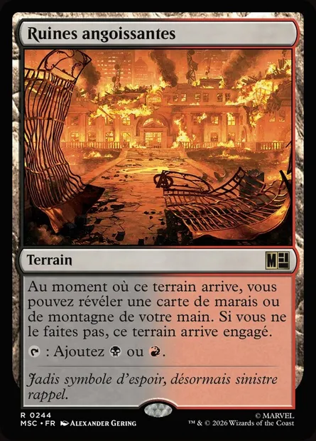 Ruines angoissantes, carte Magic MSC 244 — extension Marvel Super Heroes Commander