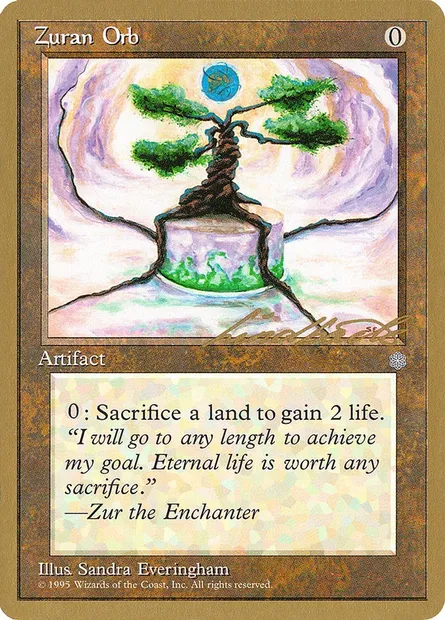 Orbe zuranienne, carte Magic PTC ll350 — extension Pro Tour Collector Set