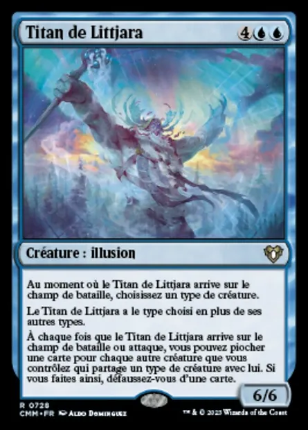 Titan de Littjara, carte Magic CMM 728 — extension Commander Masters