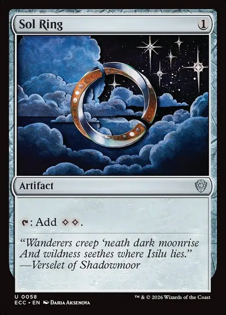 Sol Ring, Magic card ECC 58 — Lorwyn Eclipsed Commander set