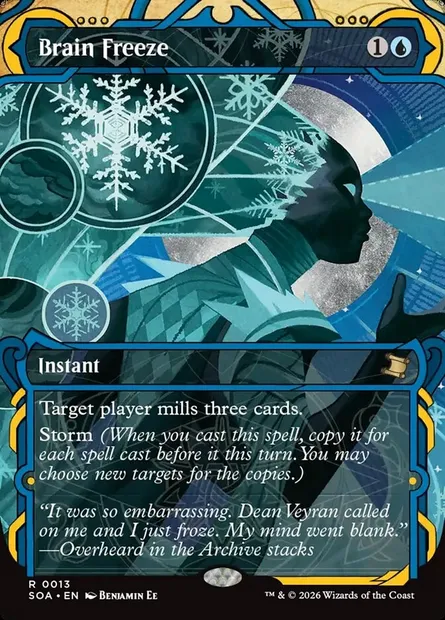 Brain Freeze, Magic card SOA 13 — Secrets of Strixhaven Mystical Archive set