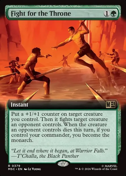 Fight for the Throne, Magic card MSC 379 — Marvel Super Heroes Commander set