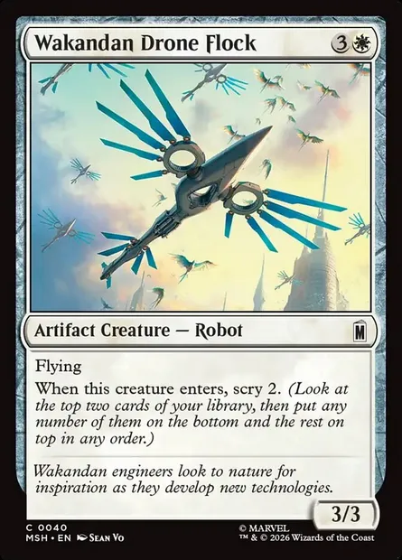 Wakandan Drone Flock, Magic card MSH 40 — Marvel Super Heroes set