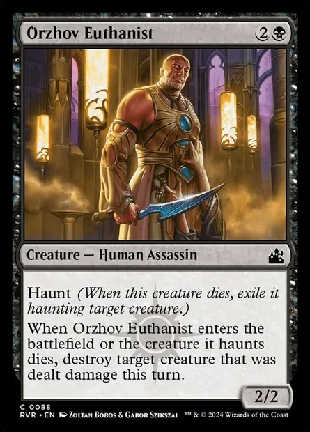 Orzhov Euthanist, Magic card RVR 88 — Ravnica Remastered set