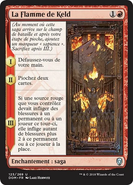La Flamme de Keld, carte Magic DOM 123 — extension Dominaria