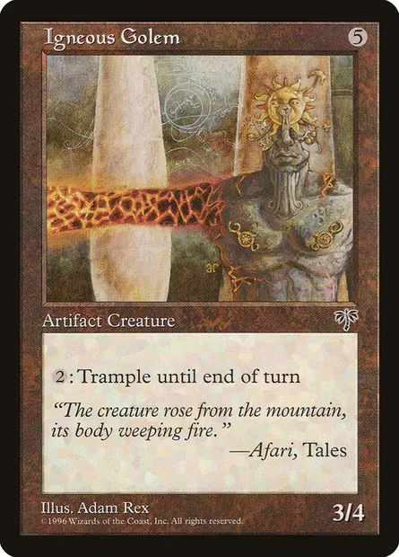 Igneous Golem, Magic card MIR 305 — Mirage set
