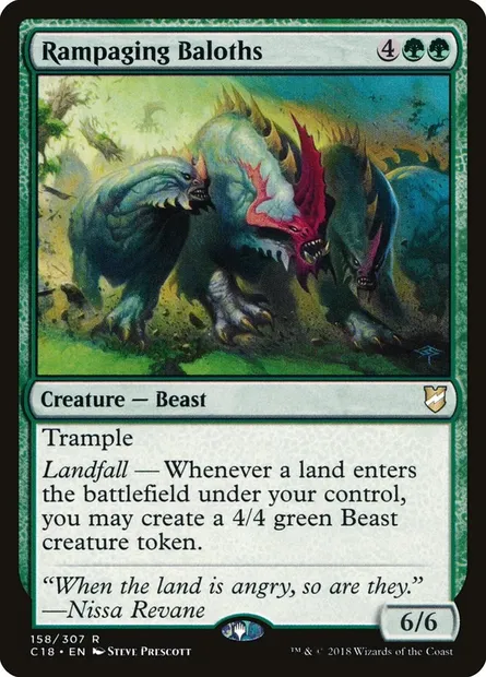 Rampaging Baloths, Magic card C18 158 — Commander 2018 set