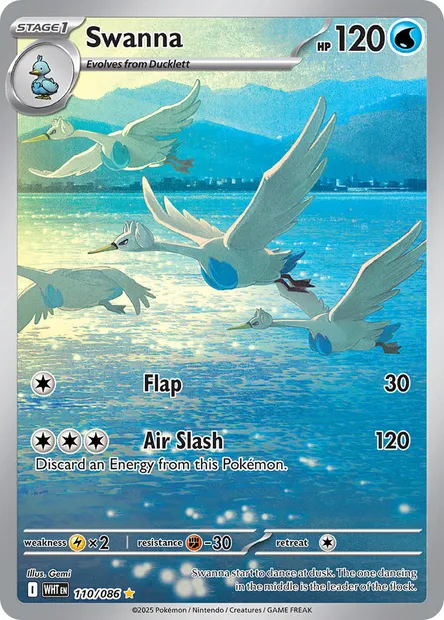 Swanna, Pokémon card WHT 110 — White Flare set