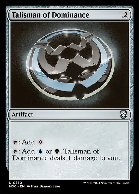 Talisman of Dominance, Magic card M3C 310 — Modern Horizons 3 Commander set