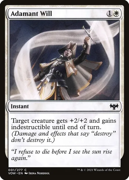 Adamant Will, Magic card VOW 1 — Innistrad: Crimson Vow set