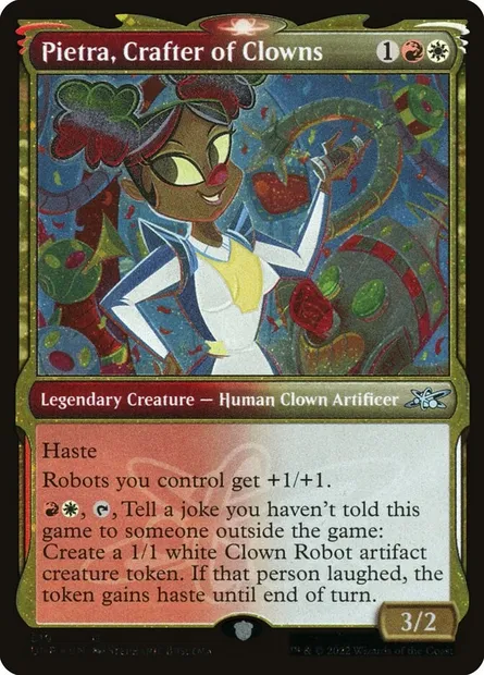 Pietra, Crafter of Clowns, Magic card UNF 519 — Unfinity set