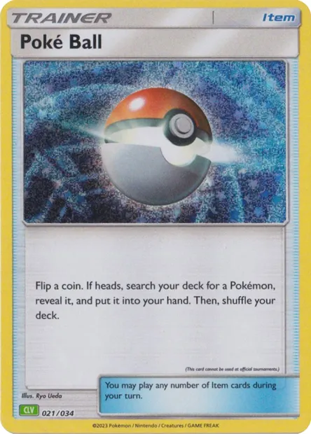 Poké Ball, Pokémon card CLV 021 — Pokémon TCG Classic: Venusaur & Lugia ex Deck set