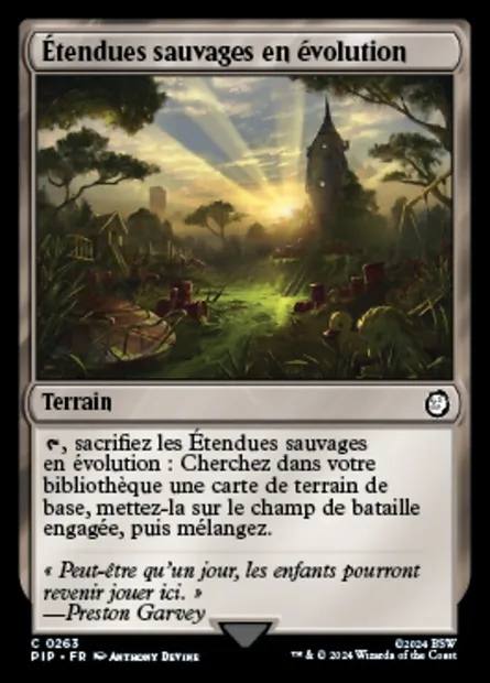 Étendues sauvages en évolution, carte Magic PIP 263 — extension Fallout