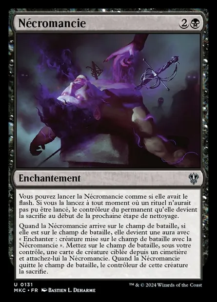Nécromancie, carte Magic MKC 131 — extension Murders at Karlov Manor Commander