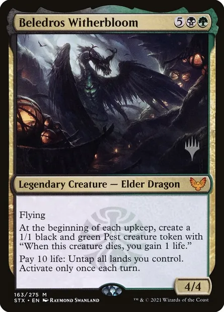 Beledros Witherbloom, Magic card PSTX 163p — Strixhaven: School of Mages Promos set