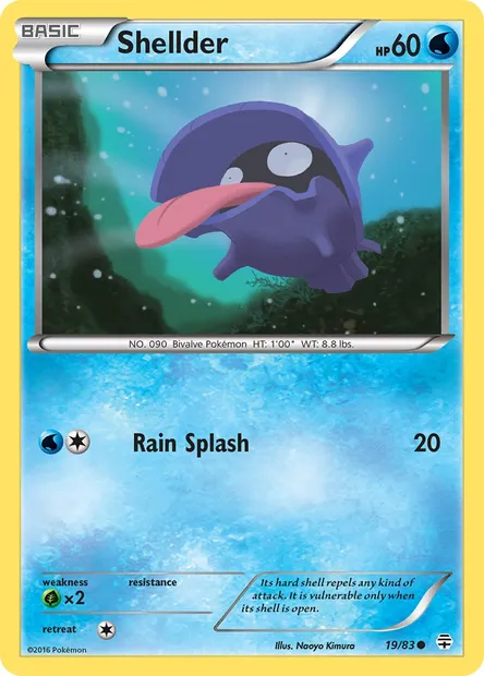 Shellder, Pokémon card GEN 19 — Generations set