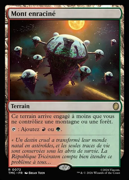 Mont enraciné, carte Magic TMC 72 — extension Teenage Mutant Ninja Turtles Eternal