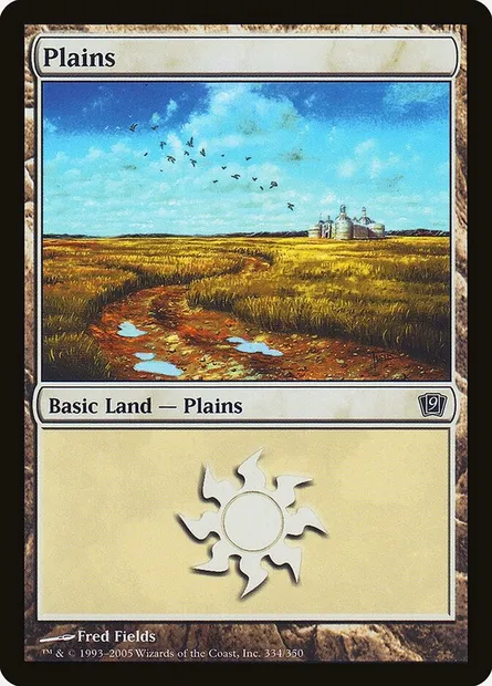 Plains, Magic card 9ED 334★ — Ninth Edition set