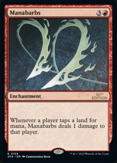 Barbelures de mana, carte Magic 30A 159 — extension 30th Anniversary Edition