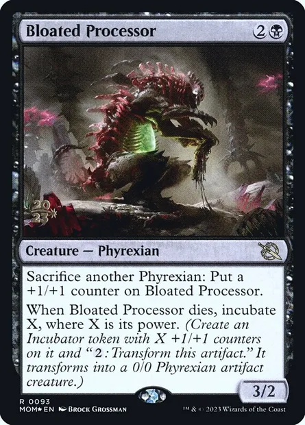 Bloated Processor, Magic card PMOM 93s — March of the Machine Promos set