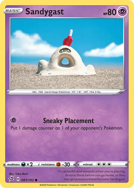 Sandygast, Pokémon card RCL 81 — Rebel Clash set