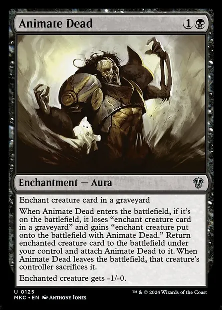 Animate Dead, Magic card MKC 125 — Murders at Karlov Manor Commander set