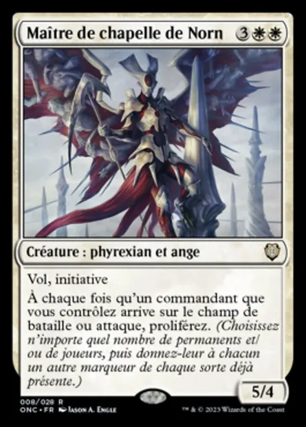 Maître de chapelle de Norn, carte Magic ONC 8 — extension Phyrexia: All Will Be One Commander