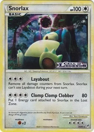 Ronflex, carte Pokémon PRE 033s — extension Prerelease Promos
