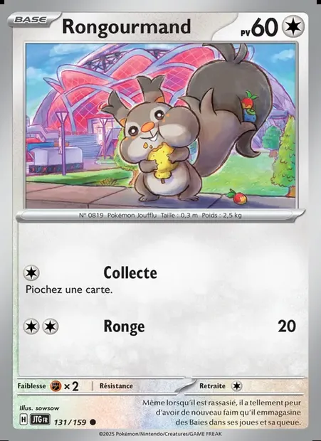 Rongourmand, carte Pokémon JTG 131 — extension Aventures Ensemble