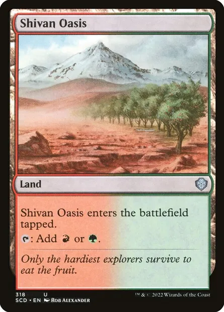 Oasis shivâne, carte Magic SCD 318 — extension Starter Commander Decks